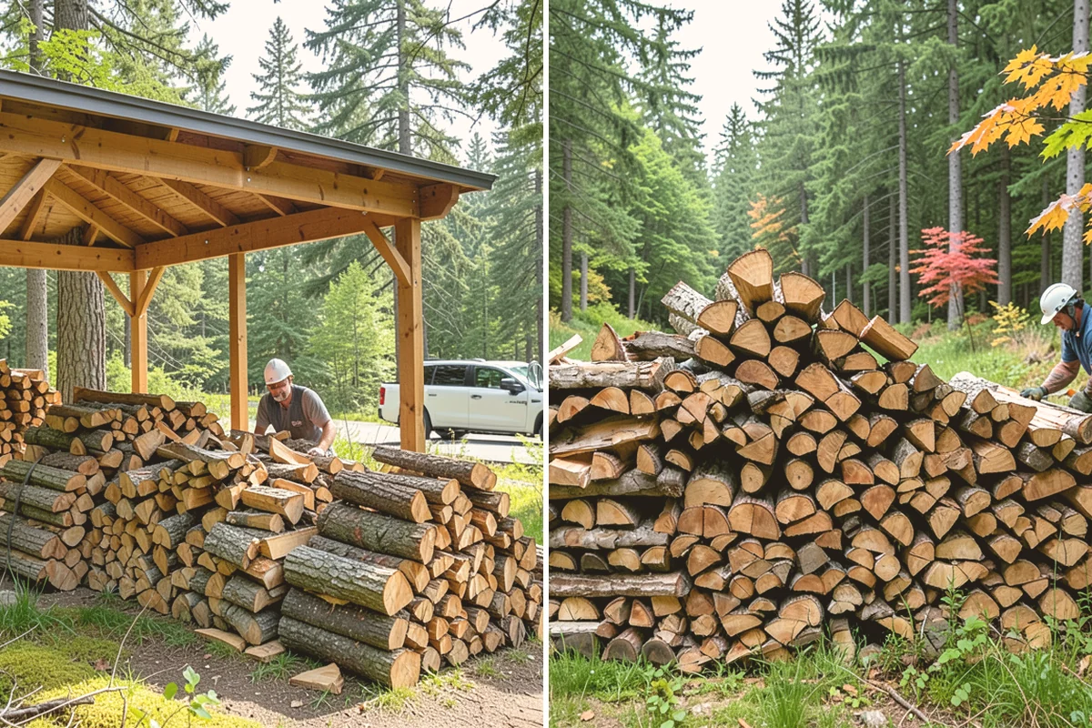 Fallen Tree Firewood in Algona, King County, WA - We inspect the fallen tree and location