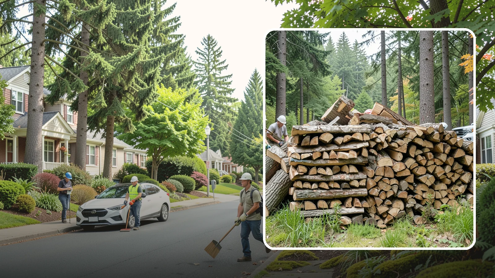 Fallen Tree Firewood in Beaux Arts Village, King County, WA - We convert already-fallen trees on your property into split, seasoned-ready firewood.