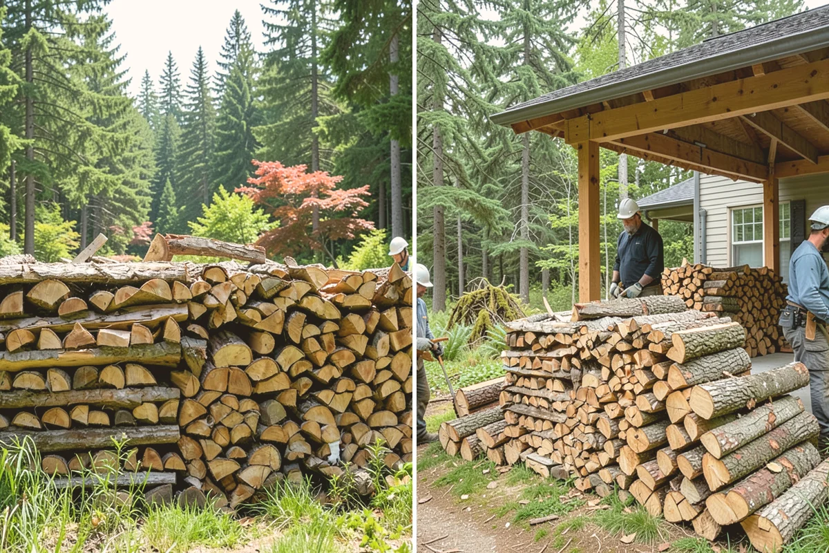 Fallen Tree Firewood in Bellevue, King County, WA - We inspect the fallen tree and location