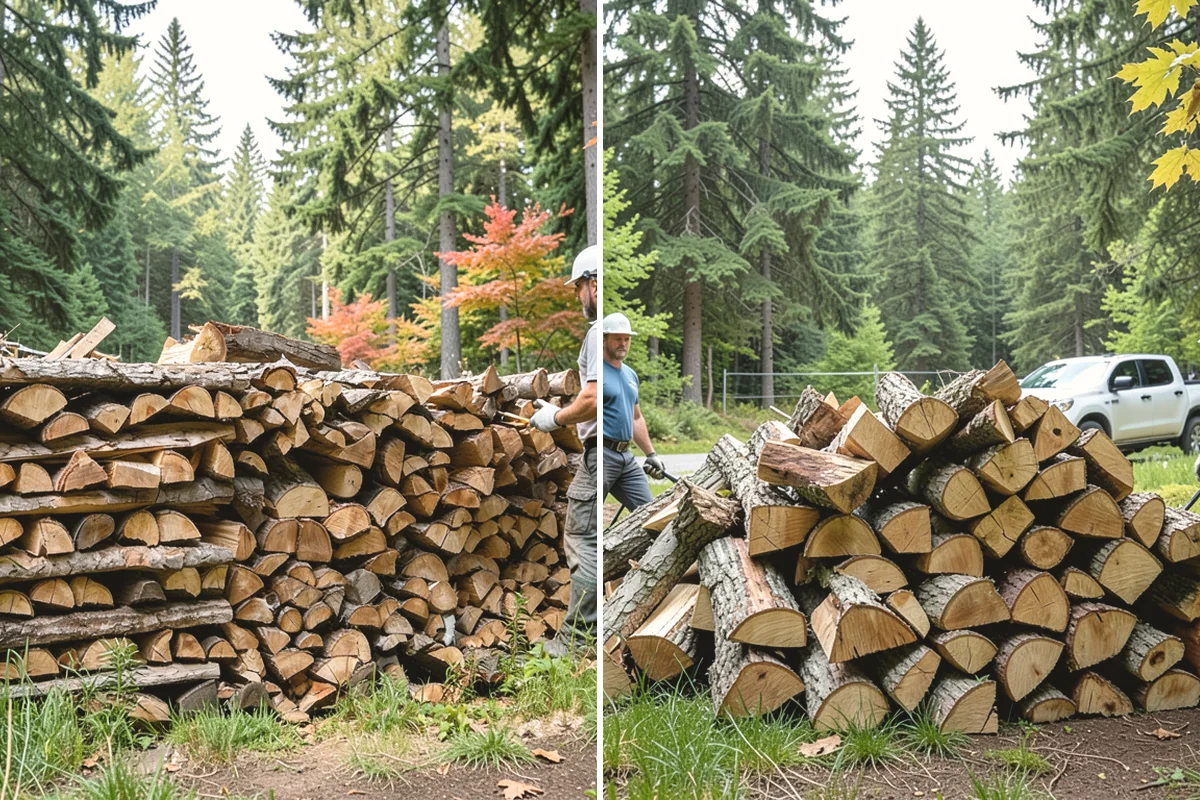 Fallen Tree Firewood in Black Diamond, King County, WA - We inspect the fallen tree and location
