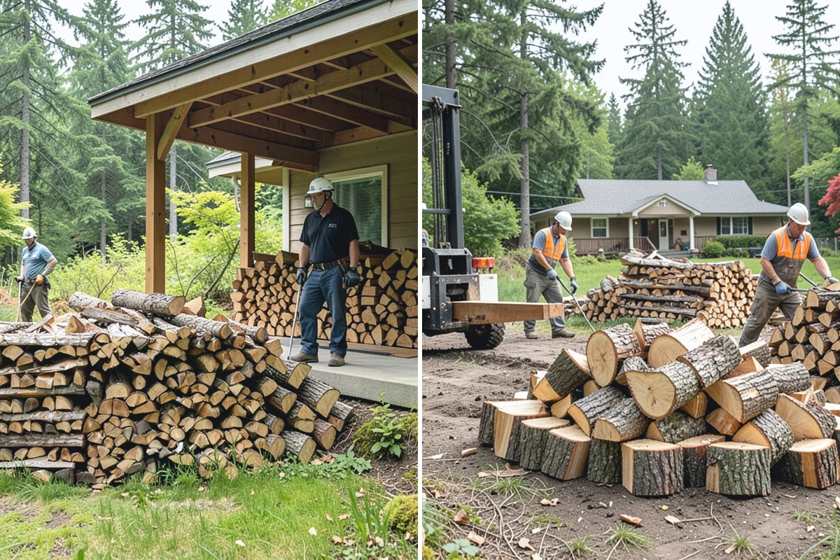 Fallen Tree Firewood in Buckley, Pierce County, WA - We inspect the fallen tree and location