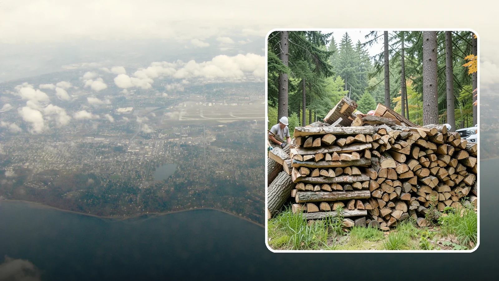 Fallen Tree Firewood in Burien, King County, WA - We convert already-fallen trees on your property into split, seasoned-ready firewood.