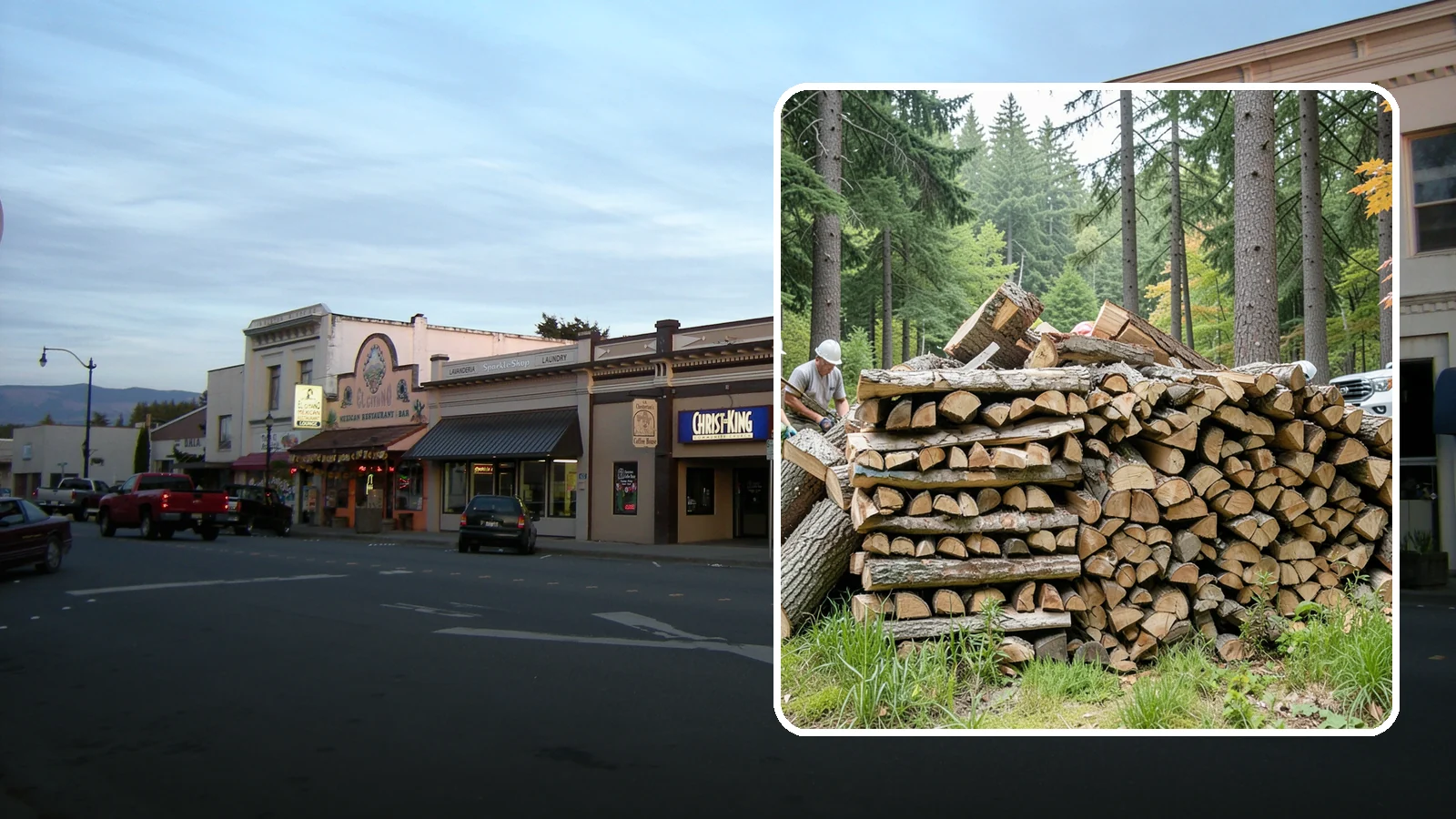 Fallen Tree Firewood in Burlington, Skagit County, WA - We convert already-fallen trees on your property into split, seasoned-ready firewood.