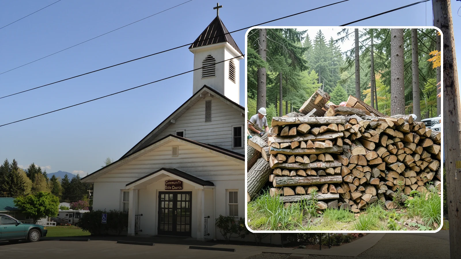 Fallen Tree Firewood in Concrete, Skagit County, WA - We convert already-fallen trees on your property into split, seasoned-ready firewood.