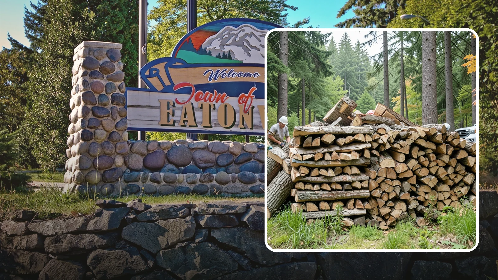 Fallen Tree Firewood in Eatonville, Pierce County, WA - We convert already-fallen trees on your property into split, seasoned-ready firewood.