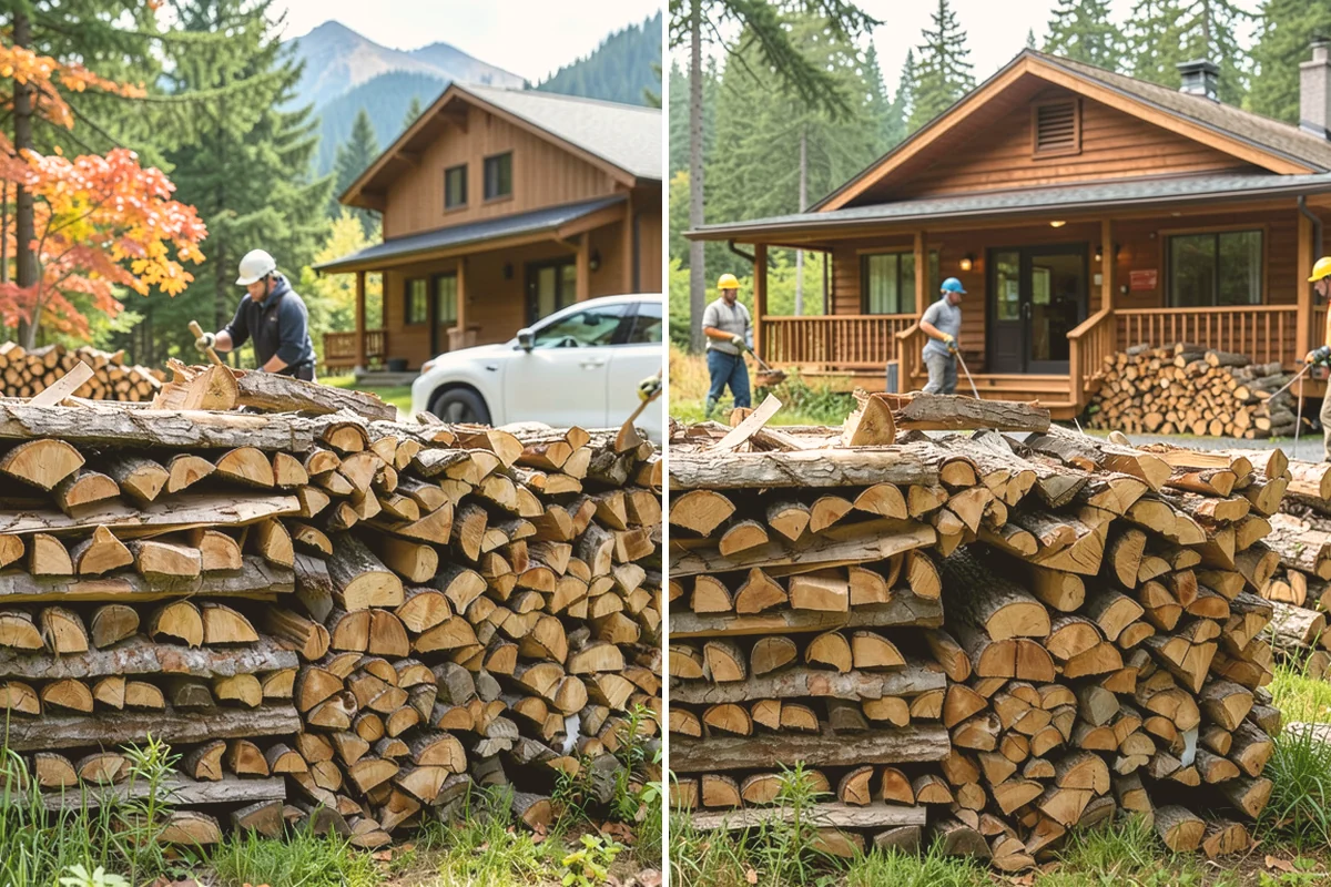 Fallen Tree Firewood in Eatonville, Pierce County, WA - We inspect the fallen tree and location