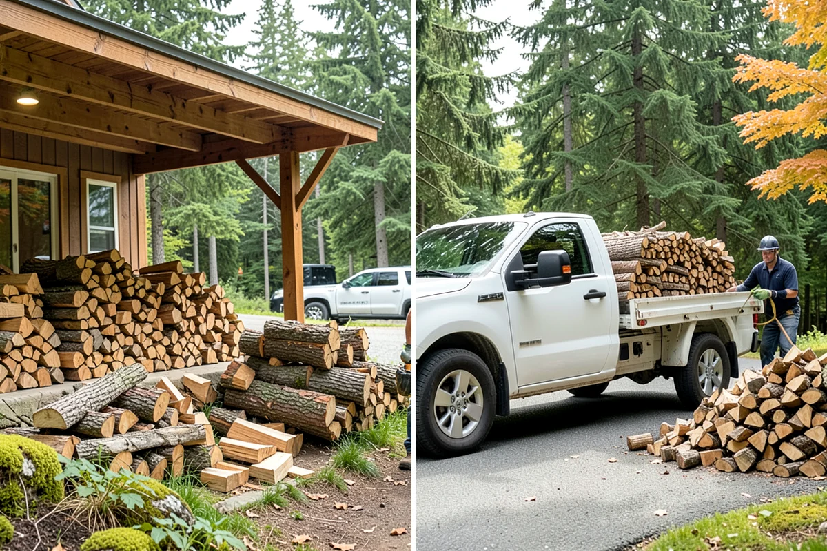 Fallen Tree Firewood in Enumclaw, King County, WA - We inspect the fallen tree and location
