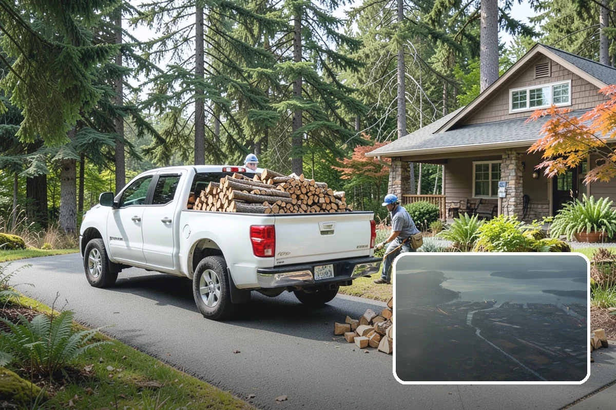 Fallen Tree Firewood in Fife, Pierce County, WA - Puts fallen trees to practical use