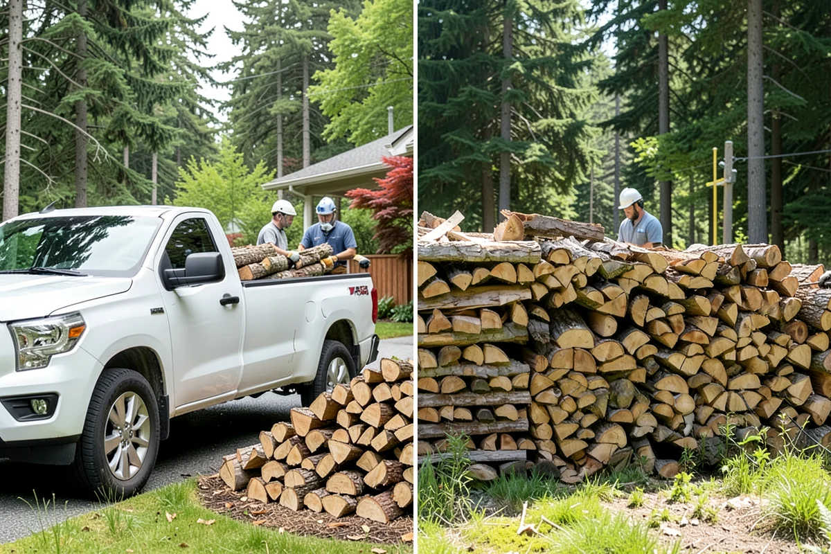 Fallen Tree Firewood in Fircrest, Pierce County, WA - We inspect the fallen tree and location