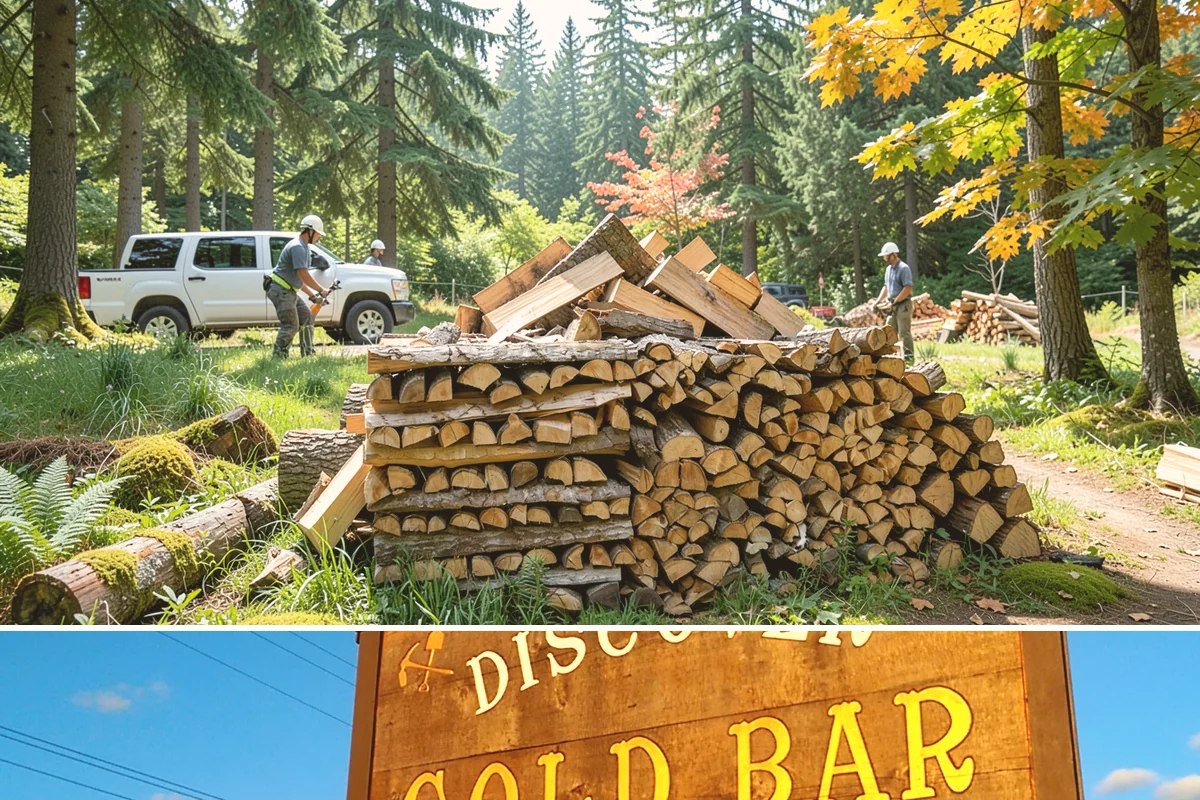 Fallen Tree Firewood in Gold Bar, Snohomish County, WA - Fallen trees are most common after wet, windy months, so processing before summer gives wood time to season.