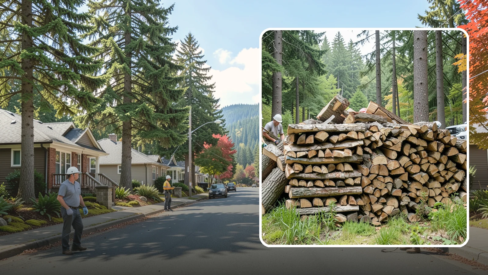 Fallen Tree Firewood in Hunts Point, King County, WA - We convert already-fallen trees on your property into split, seasoned-ready firewood.