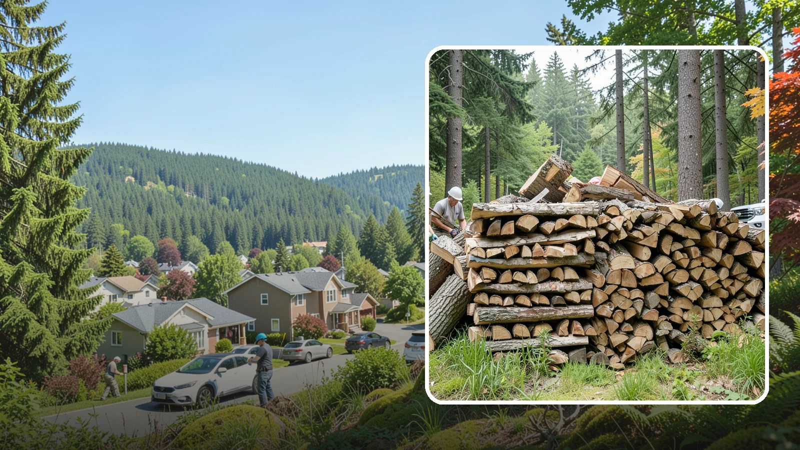 Fallen Tree Firewood in Index, Snohomish County, WA - We convert already-fallen trees on your property into split, seasoned-ready firewood.