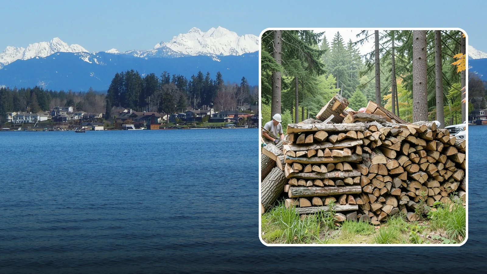 Fallen Tree Firewood in Lake Stevens, Snohomish County, WA - We convert already-fallen trees on your property into split, seasoned-ready firewood.