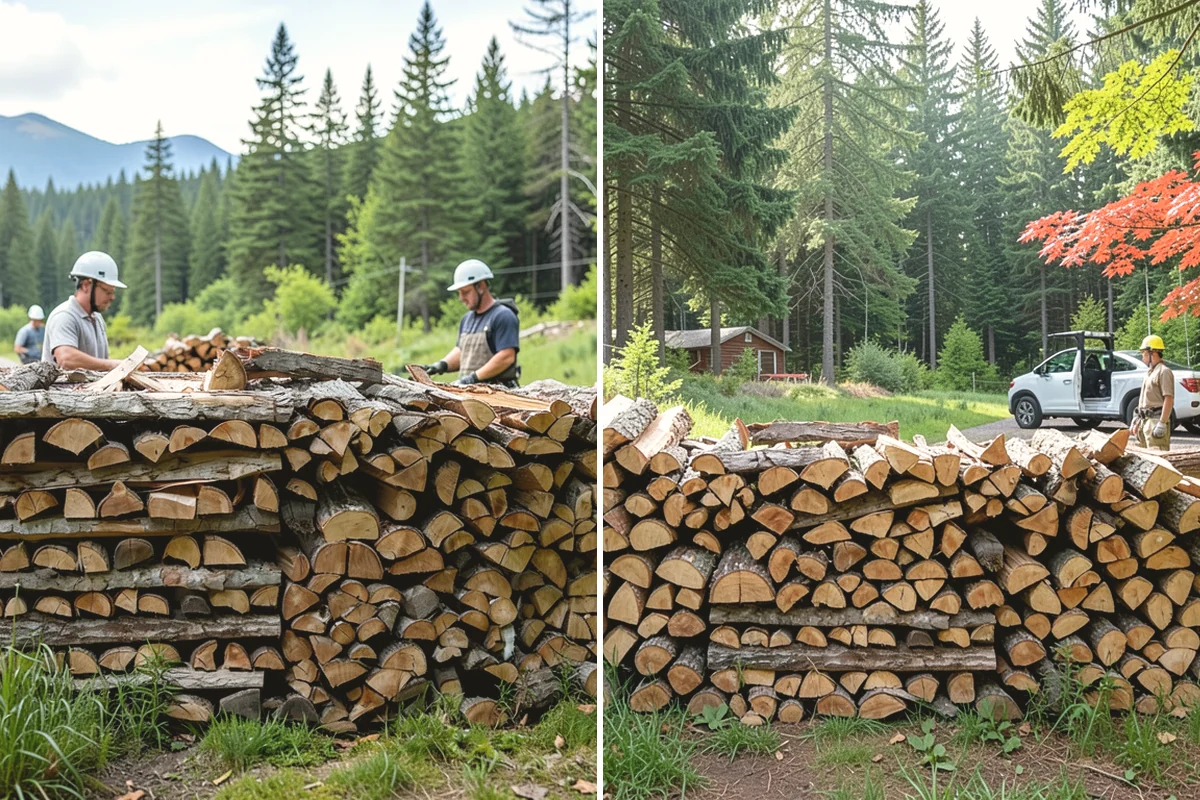 Fallen Tree Firewood in Lake Stevens, Snohomish County, WA - We inspect the fallen tree and location