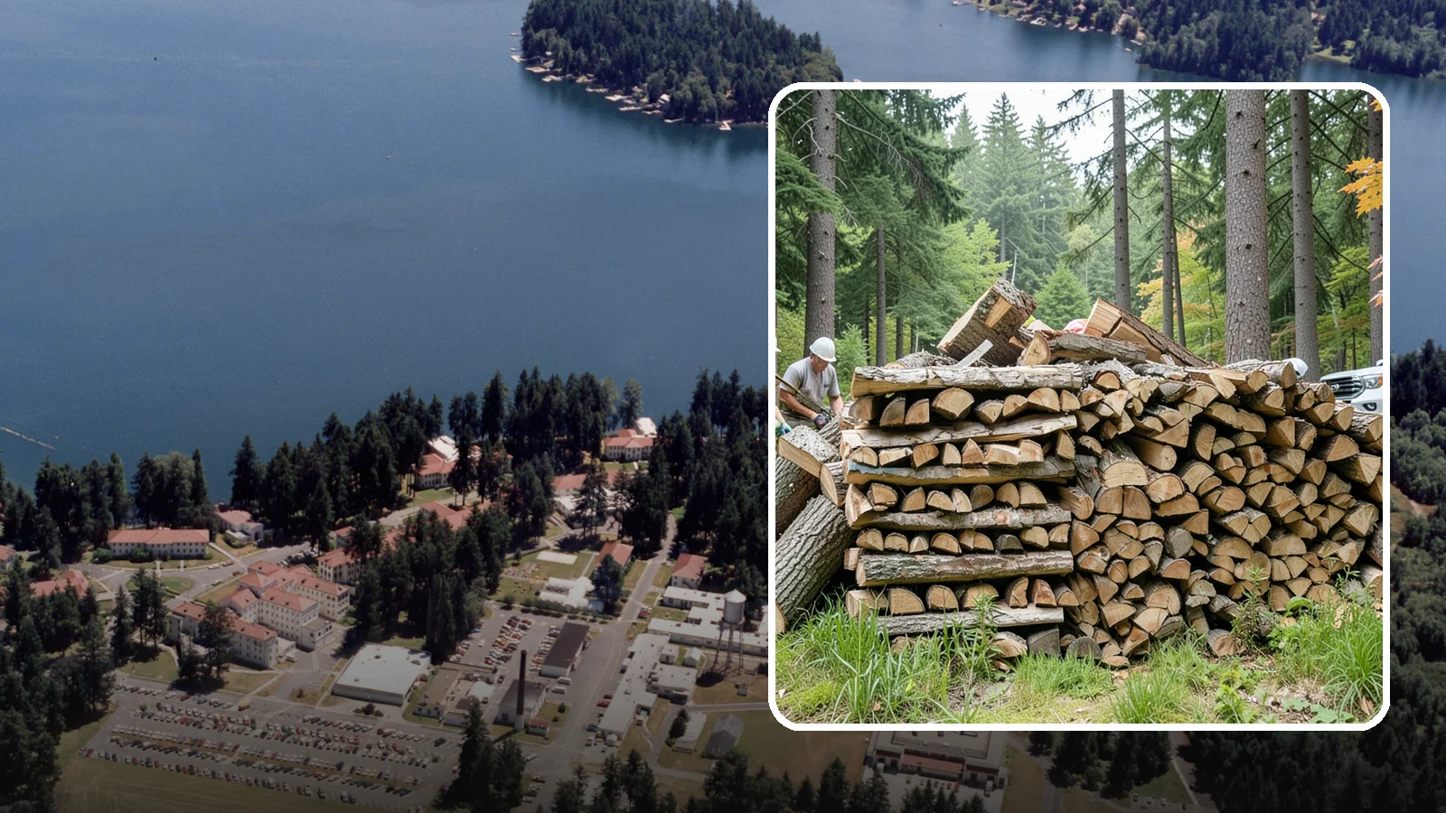 Fallen Tree Firewood in Lakewood, Pierce County, WA - We convert already-fallen trees on your property into split, seasoned-ready firewood.