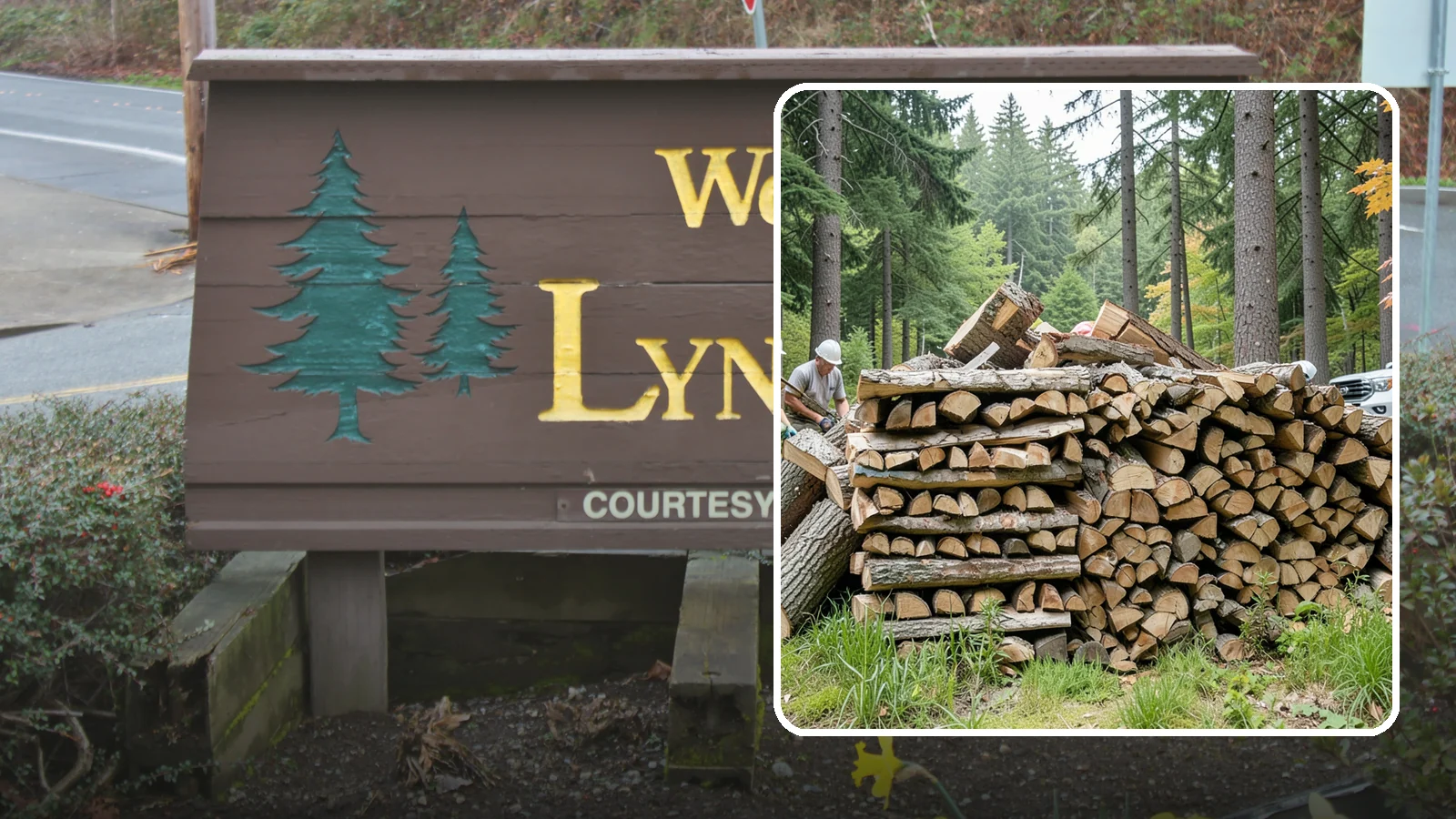 Fallen Tree Firewood in Lynnwood, Snohomish County, WA - We convert already-fallen trees on your property into split, seasoned-ready firewood.