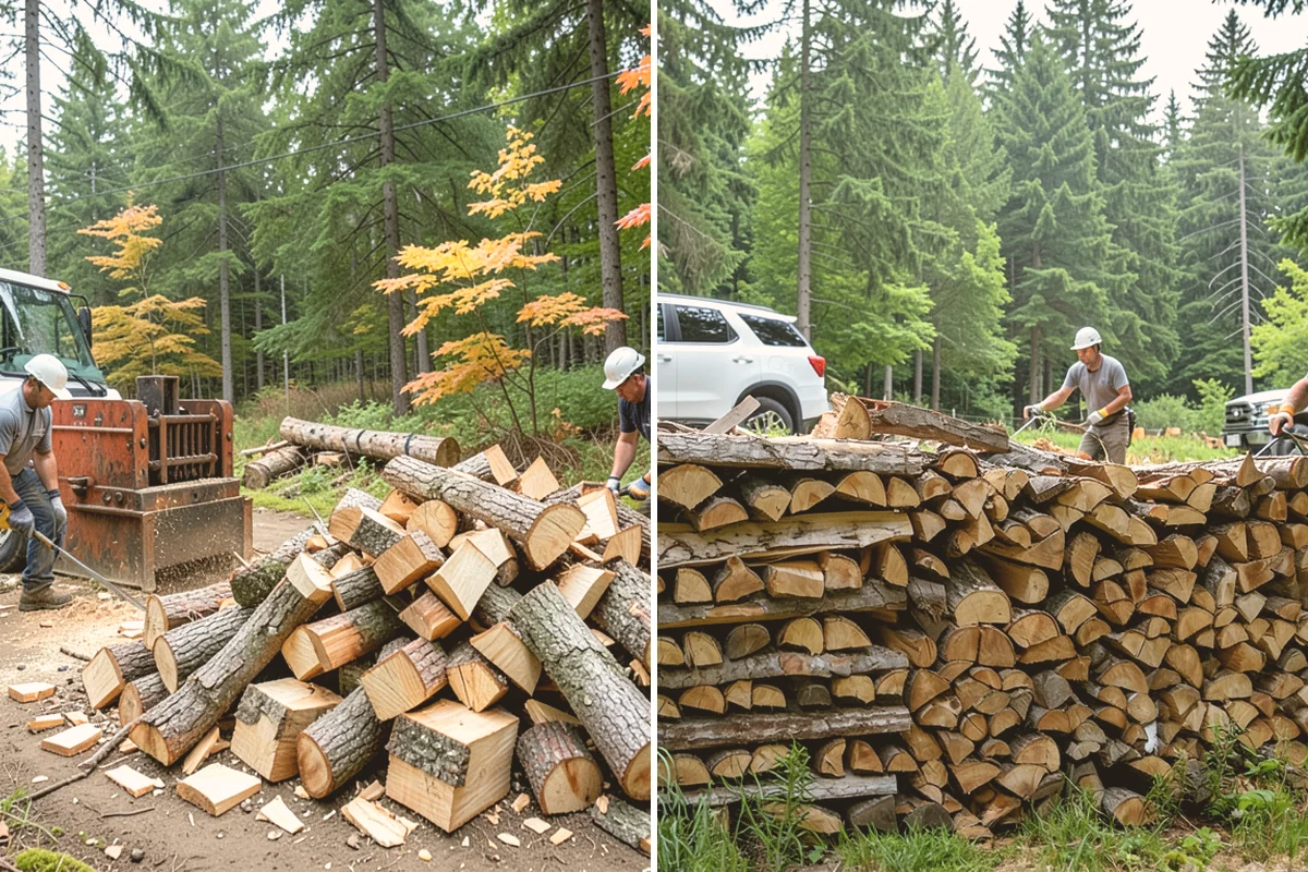 Fallen Tree Firewood in Lynnwood, Snohomish County, WA - We inspect the fallen tree and location