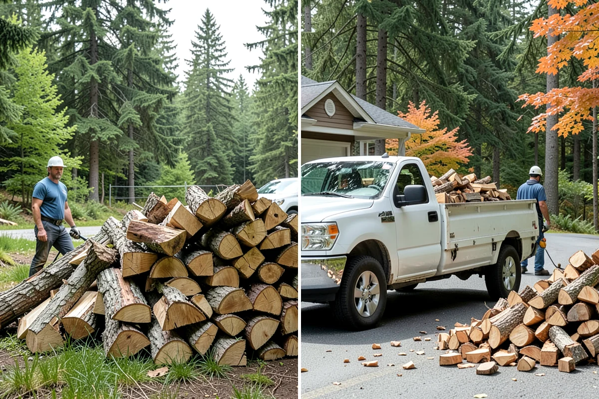Fallen Tree Firewood in Maple Valley, King County, WA - We inspect the fallen tree and location