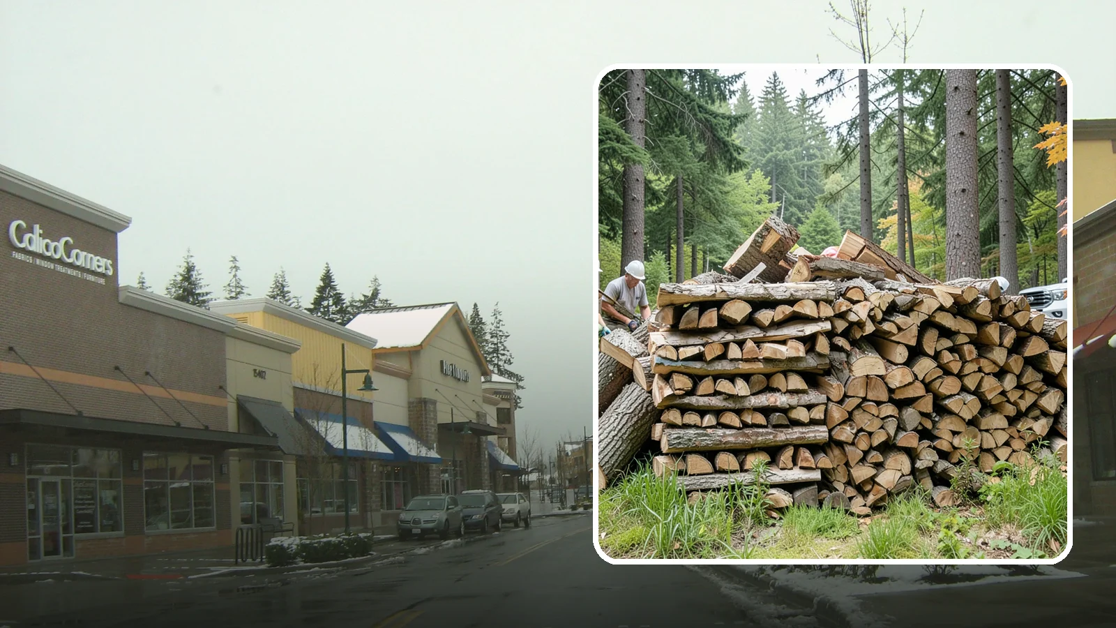 Fallen Tree Firewood in Mill Creek, Snohomish County, WA - We convert already-fallen trees on your property into split, seasoned-ready firewood.