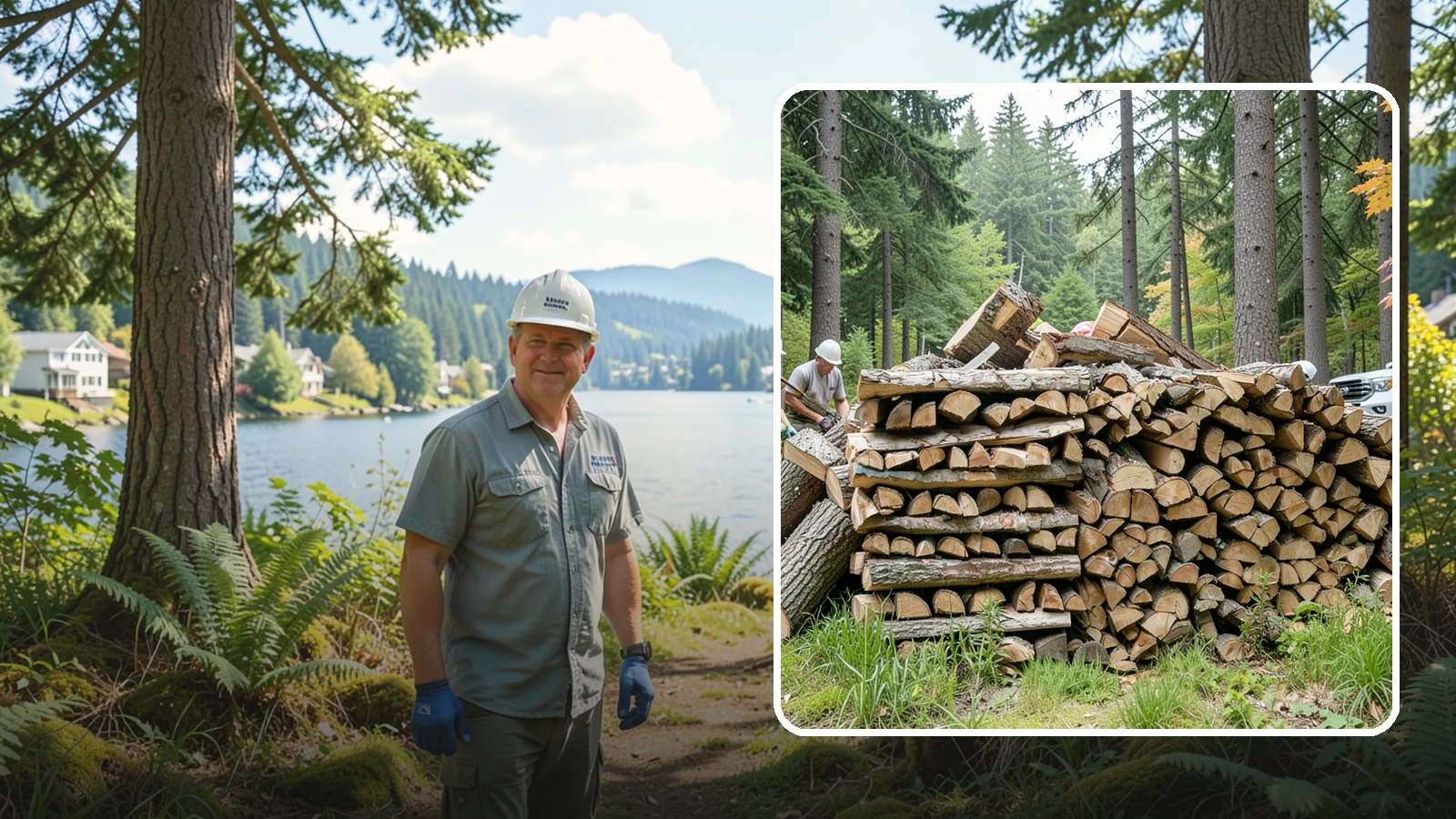 Fallen Tree Firewood in Milton, King County, WA - We convert already-fallen trees on your property into split, seasoned-ready firewood.