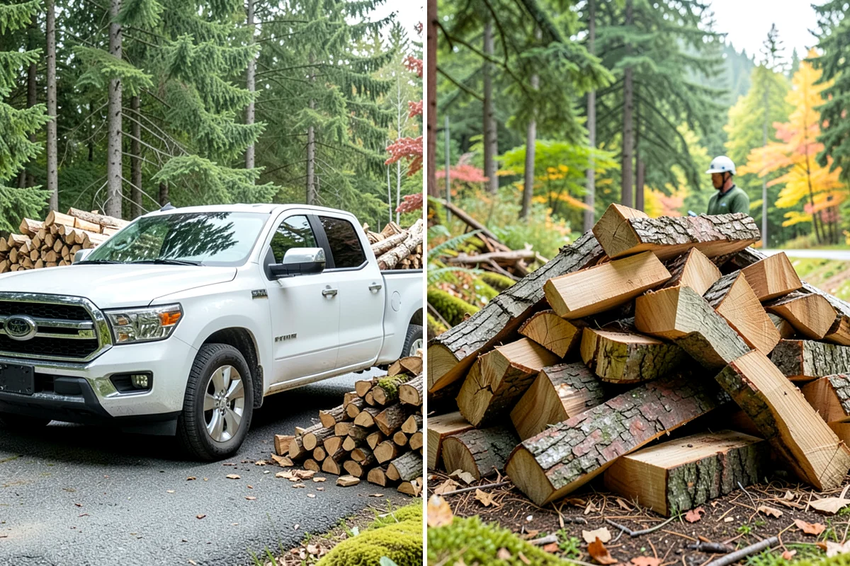 Fallen Tree Firewood in Normandy Park, King County, WA - We inspect the fallen tree and location