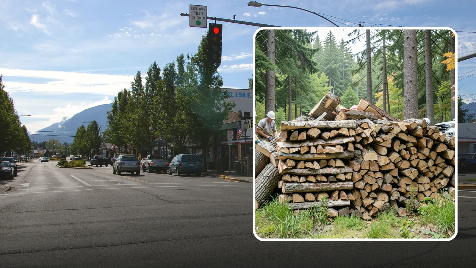 Fallen Tree Firewood in North Bend, King County, WA - We convert already-fallen trees on your property into split, seasoned-ready firewood.