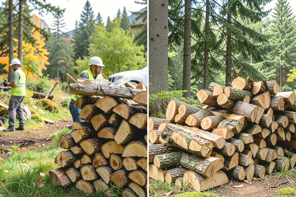 Fallen Tree Firewood in North Bend, King County, WA - We inspect the fallen tree and location
