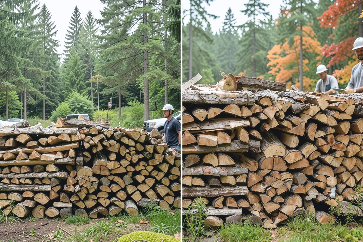 Fallen Tree Firewood in Redmond, King County, WA - We inspect the fallen tree and location
