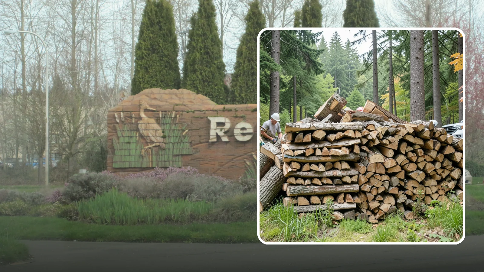 Fallen Tree Firewood in Renton, King County, WA - We convert already-fallen trees on your property into split, seasoned-ready firewood.