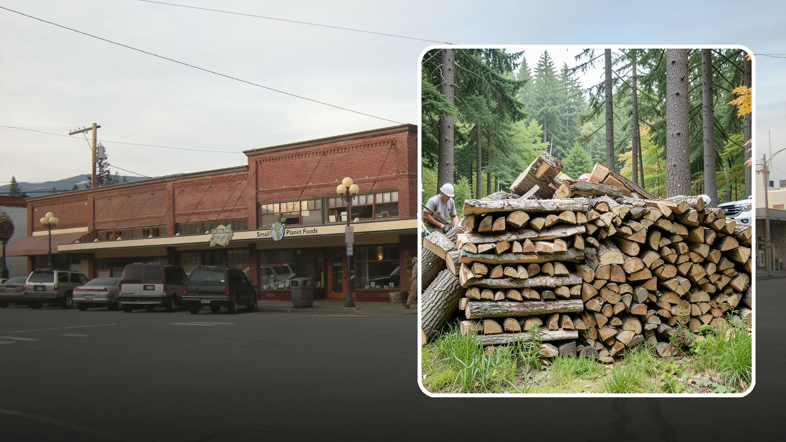 Fallen Tree Firewood in Sedro-Woolley, Skagit County, WA - We convert already-fallen trees on your property into split, seasoned-ready firewood.
