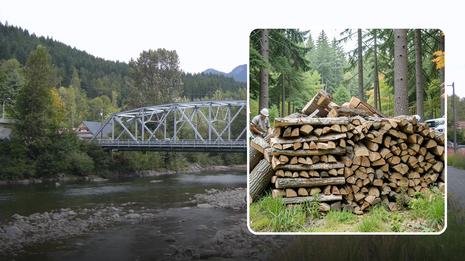 Fallen Tree Firewood in Skykomish, King County, WA - We convert already-fallen trees on your property into split, seasoned-ready firewood.