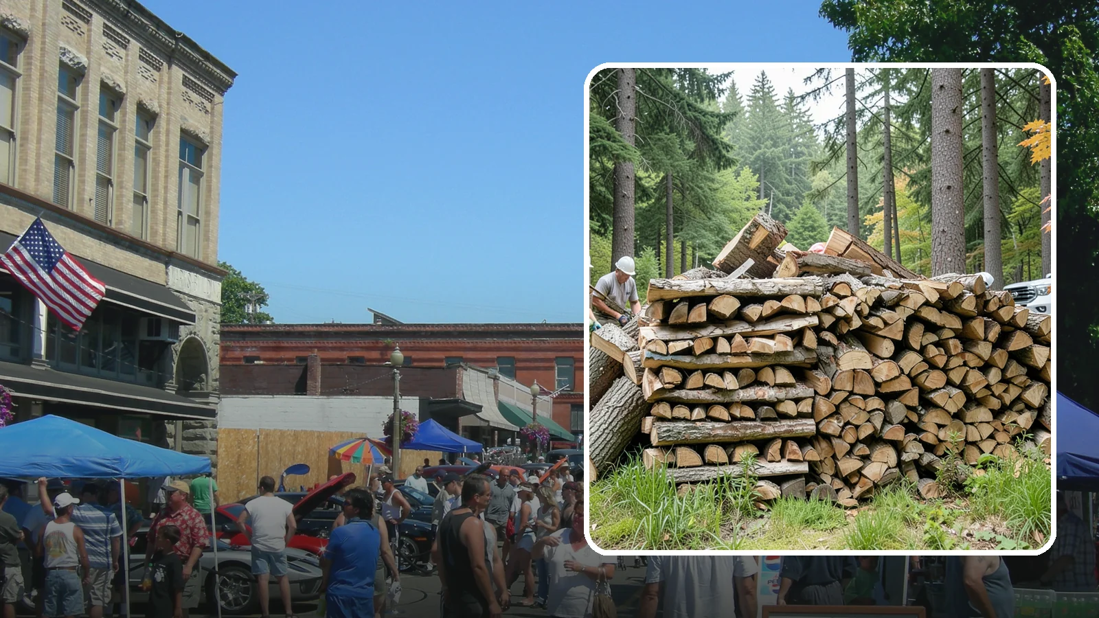 Fallen Tree Firewood in Snohomish, Snohomish County, WA - We convert already-fallen trees on your property into split, seasoned-ready firewood.