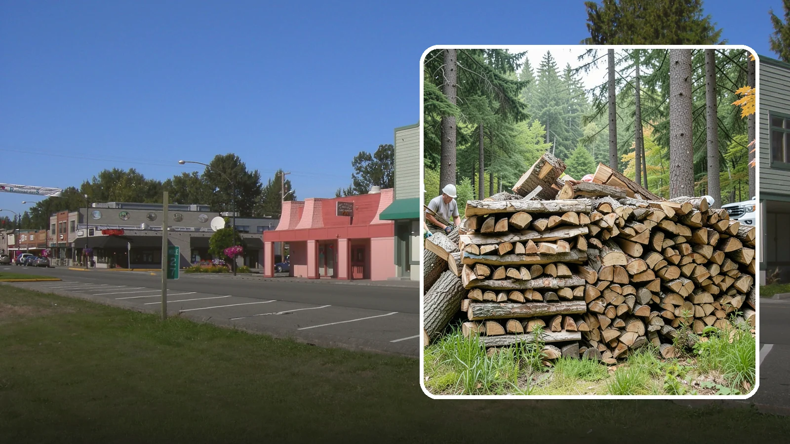 Fallen Tree Firewood in Snoqualmie, King County, WA - We convert already-fallen trees on your property into split, seasoned-ready firewood.
