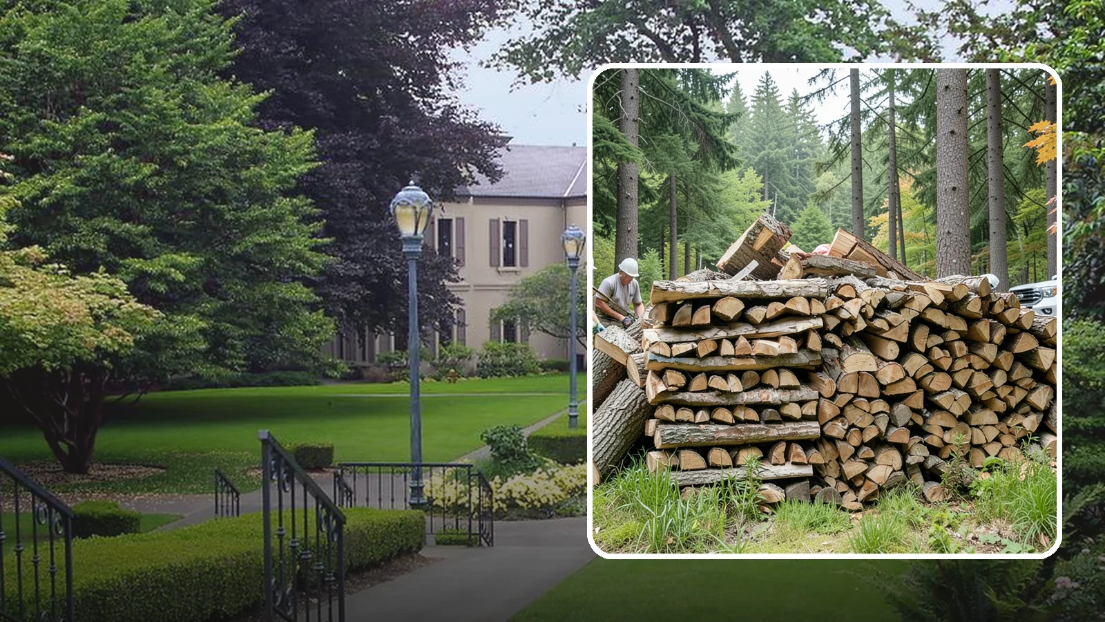 Fallen Tree Firewood in Woodinville, King County, WA - We convert already-fallen trees on your property into split, seasoned-ready firewood.
