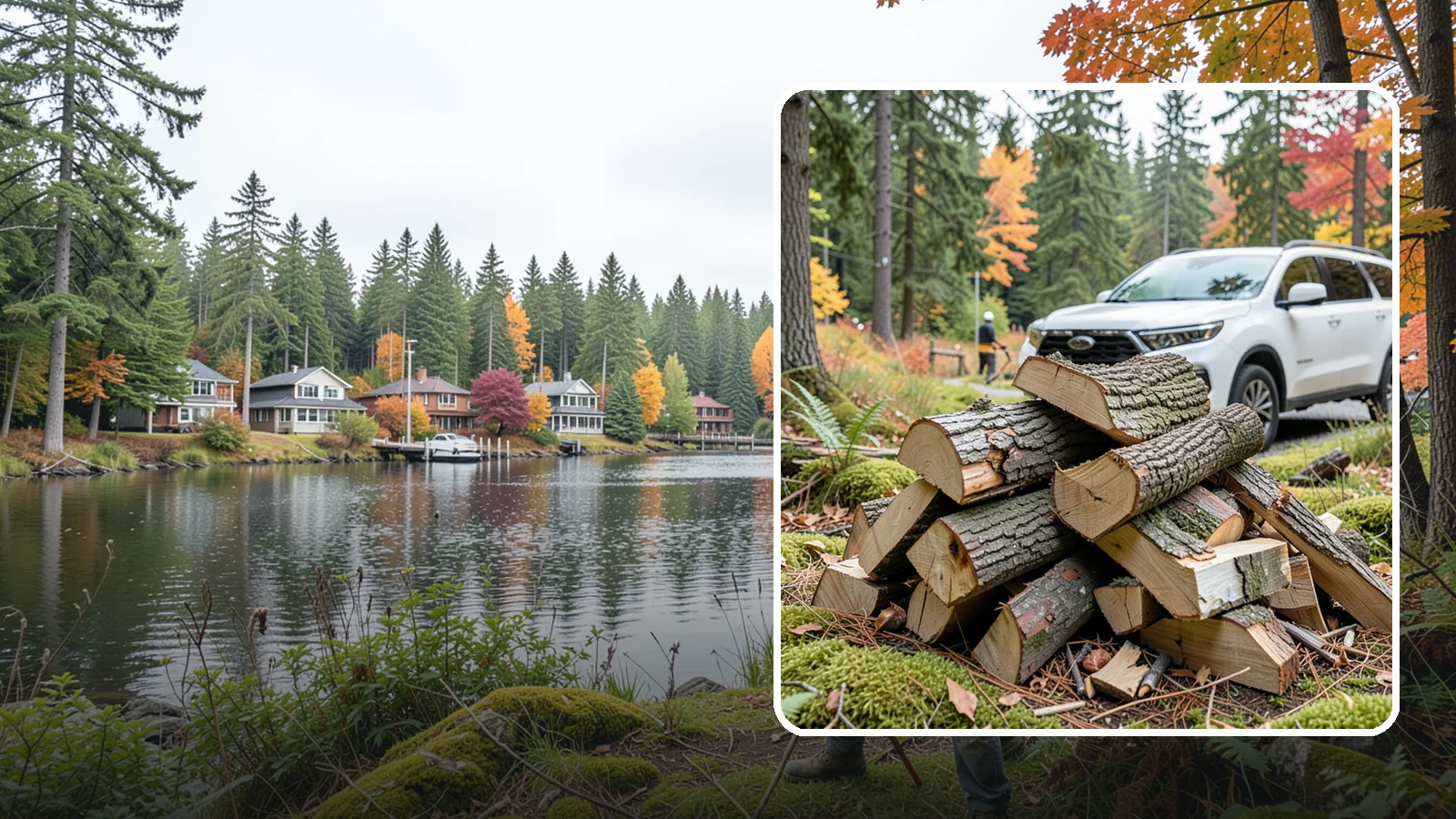 Fatwood in La Conner, Skagit County, WA - Resin-rich fatwood that ignites easily and burns hot to start fires even in soggy conditions.
