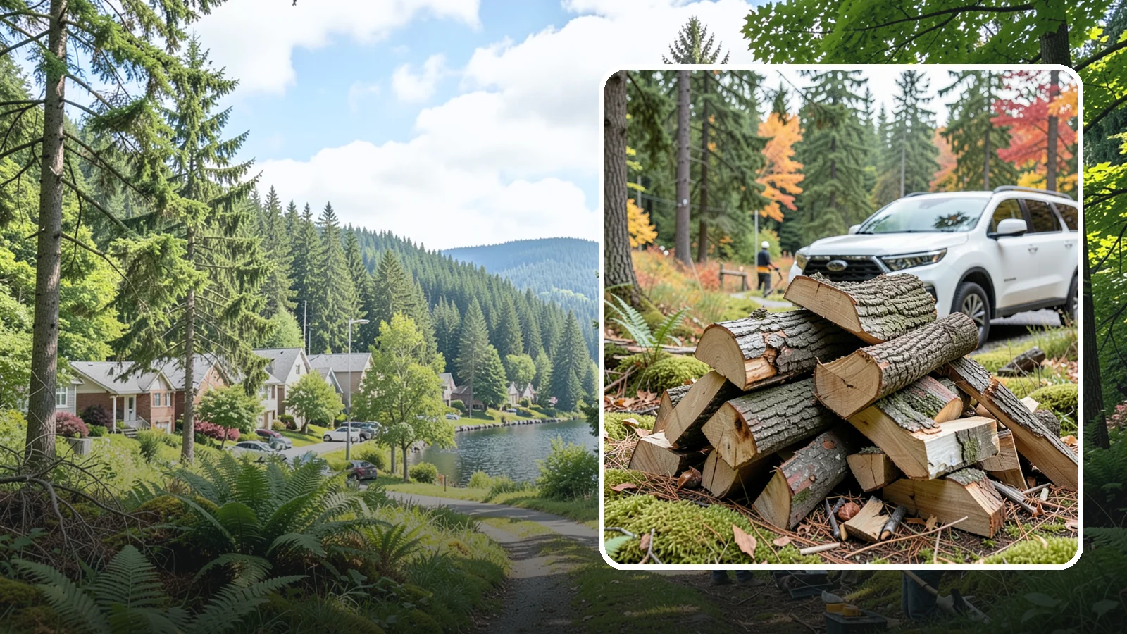 Fatwood in Lake Forest Park, King County, WA - Resin-rich fatwood that ignites easily and burns hot to start fires even in soggy conditions.