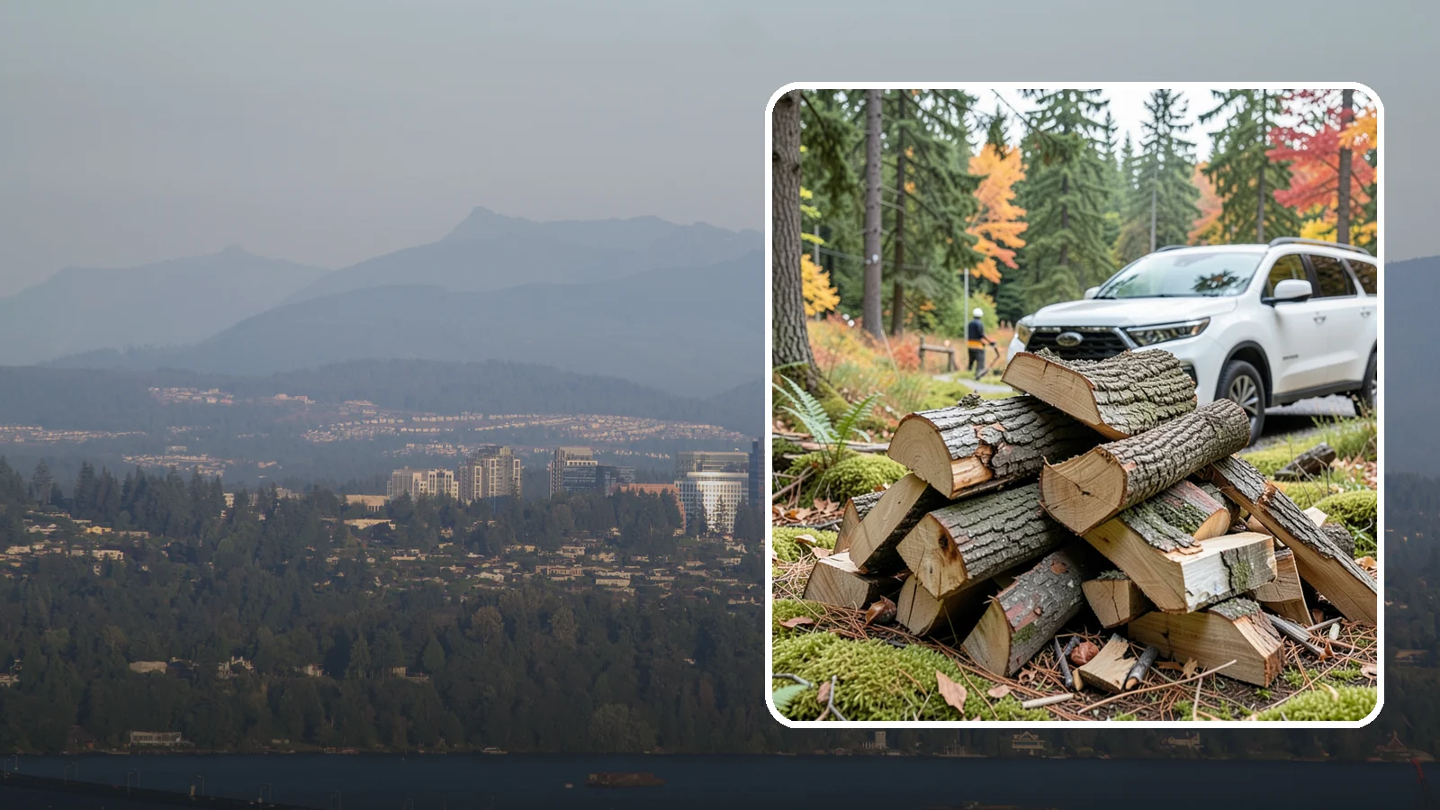 Fatwood in Medina, King County, WA - Resin-rich fatwood that ignites easily and burns hot to start fires even in soggy conditions.