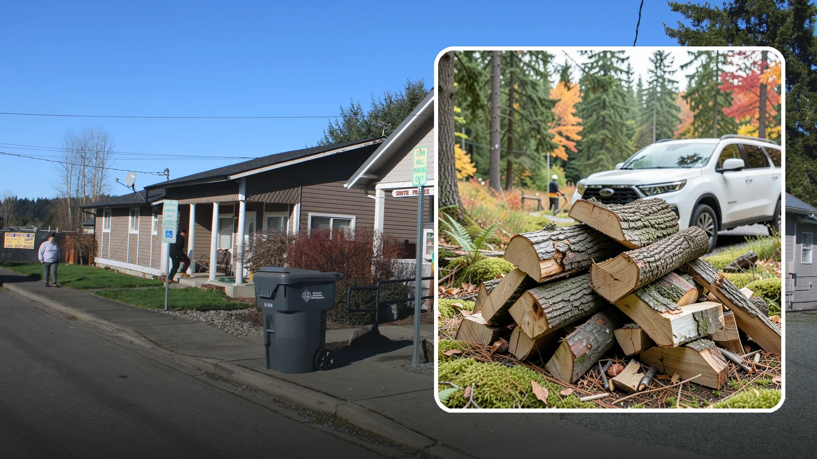 Fatwood in South Prairie, Pierce County, WA - Resin-rich fatwood that ignites easily and burns hot to start fires even in soggy conditions.
