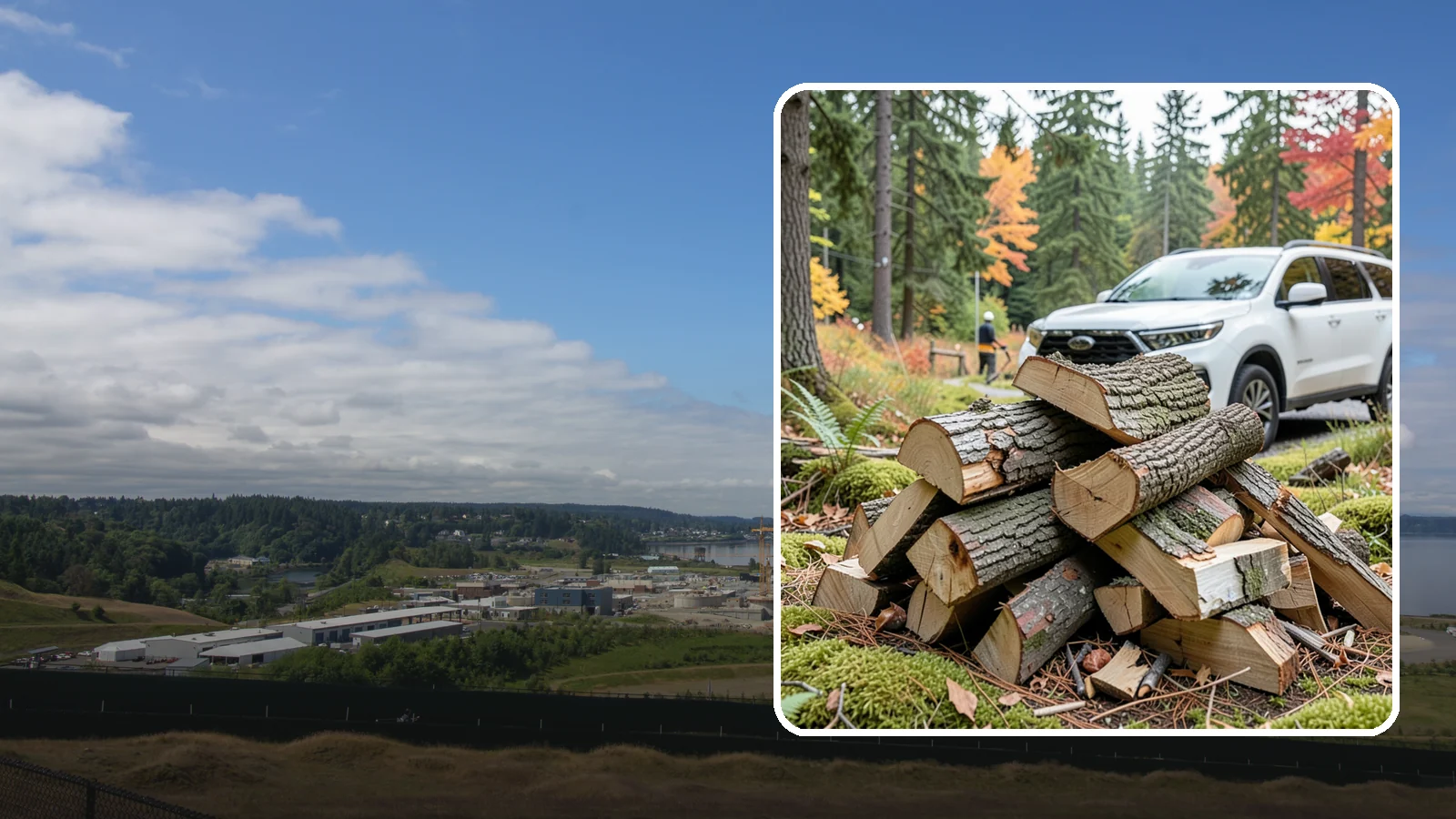 Fatwood in University Place, Pierce County, WA - Resin-rich fatwood that ignites easily and burns hot to start fires even in soggy conditions.