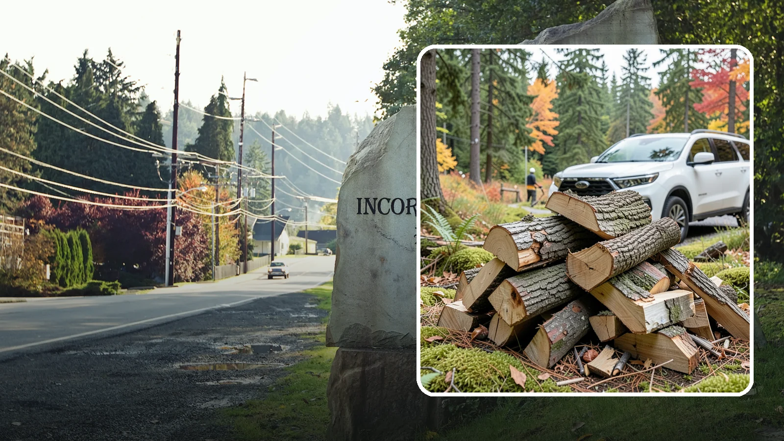 Fatwood in Wilkeson, Pierce County, WA - Resin-rich fatwood that ignites easily and burns hot to start fires even in soggy conditions.