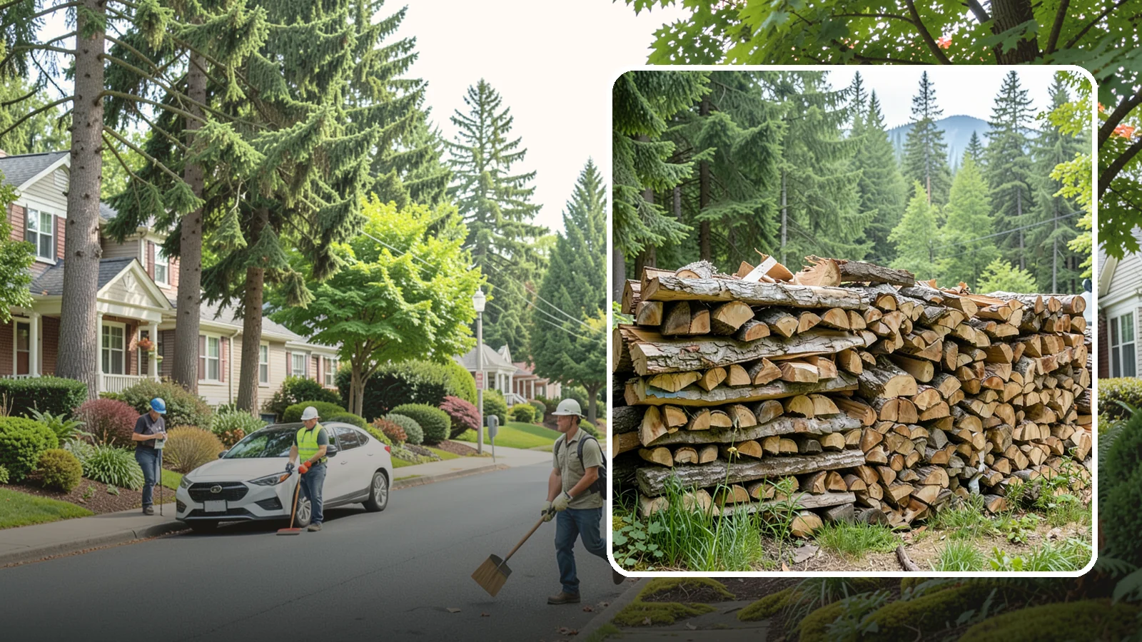 Fireplace-Size Firewood in Beaux Arts Village, King County, WA - Firewood cut to a comfortable fireplace length for easy loading and an even burn.