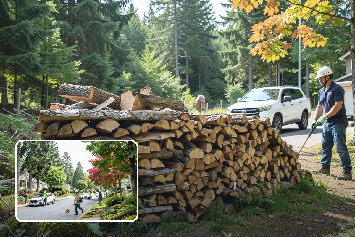 Fireplace-Size Firewood in Beaux Arts Village, King County, WA - Sized for traditional open fireplaces