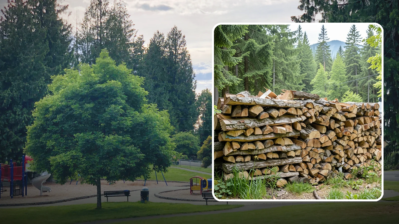Fireplace-Size Firewood in Bonney Lake, Pierce County, WA - Firewood cut to a comfortable fireplace length for easy loading and an even burn.