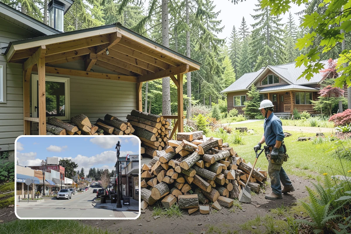 Fireplace-Size Firewood in Bothell, King County, WA - Sized for traditional open fireplaces