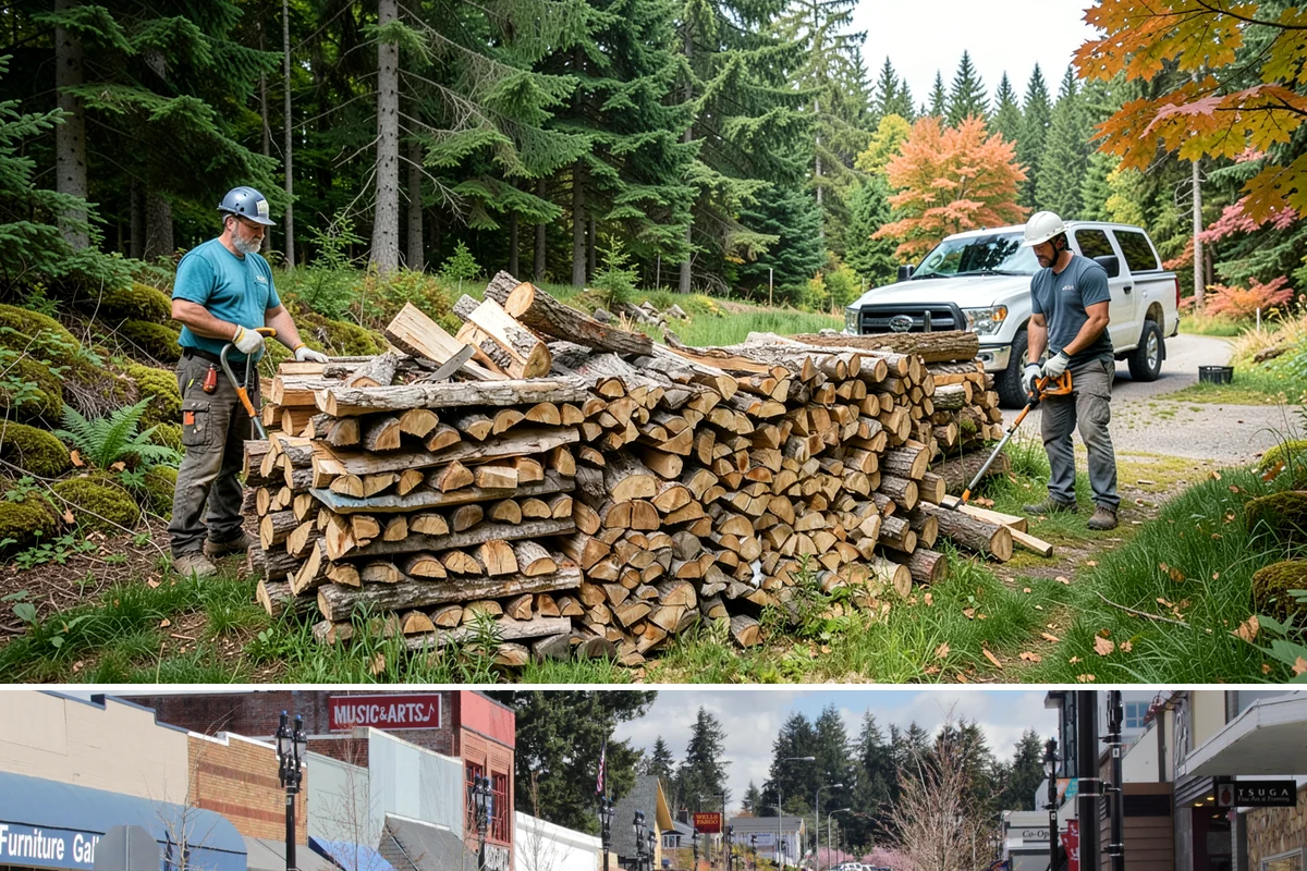 Fireplace-Size Firewood in Bothell, King County, WA - Buy in late summer or early fall so your fireplace wood is seasoned and ready for the cold months.