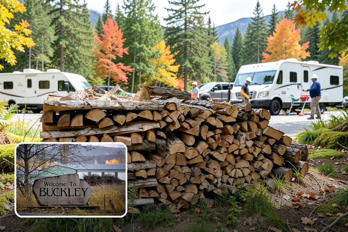 Fireplace-Size Firewood in Buckley, Pierce County, WA - Sized for traditional open fireplaces