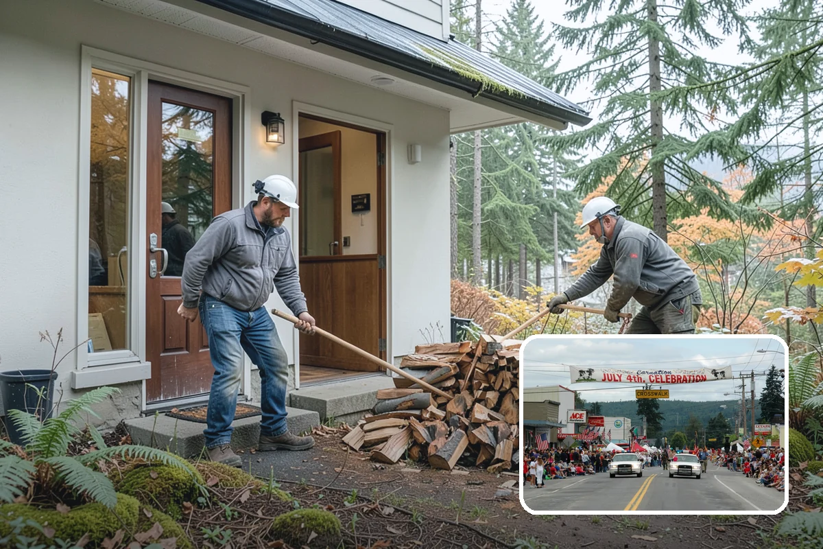 Fireplace-Size Firewood in Carnation, King County, WA - Sized for traditional open fireplaces