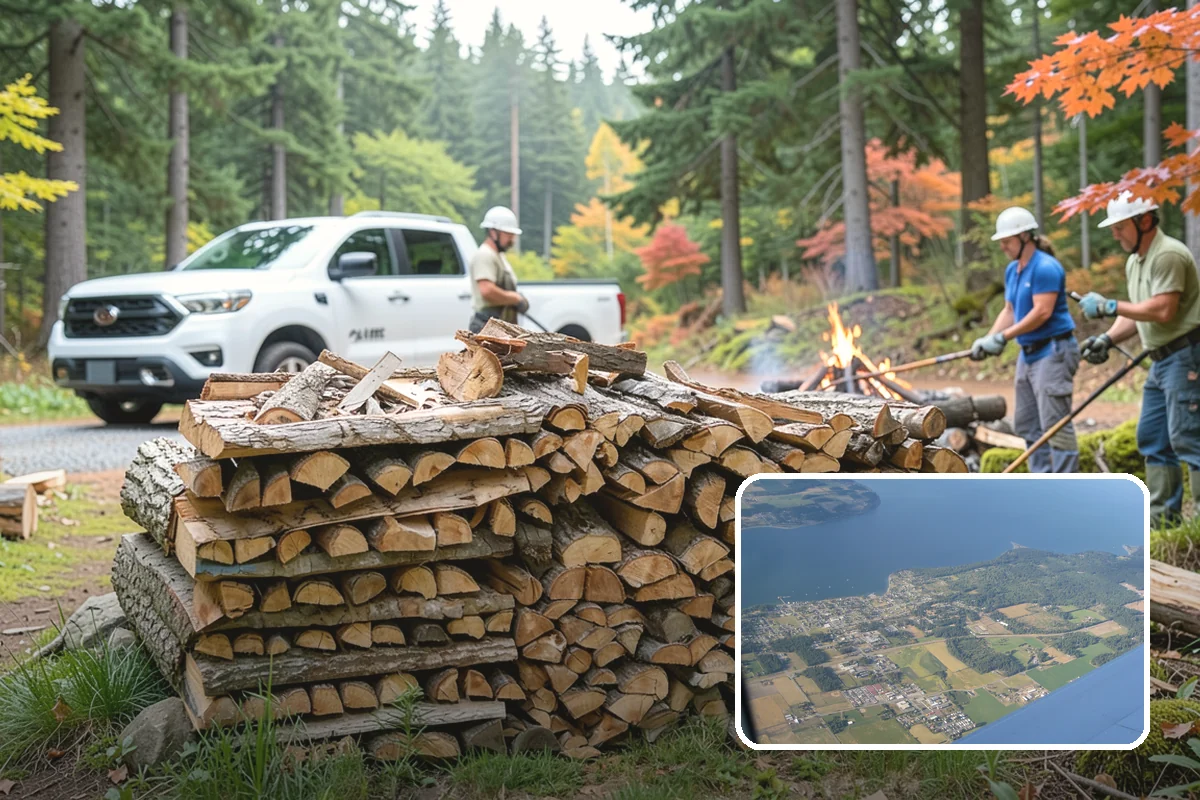 Fireplace-Size Firewood in Coupeville, Island County, WA - Sized for traditional open fireplaces