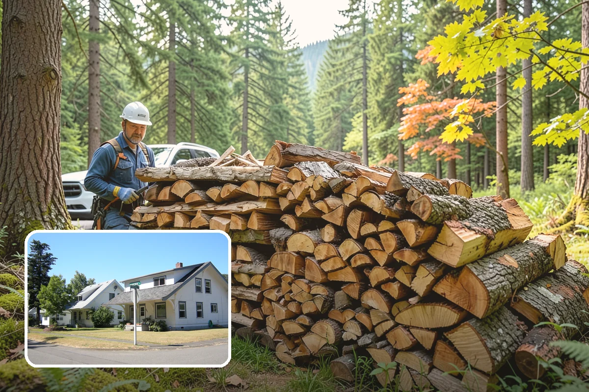 Fireplace-Size Firewood in DuPont, Pierce County, WA - Sized for traditional open fireplaces