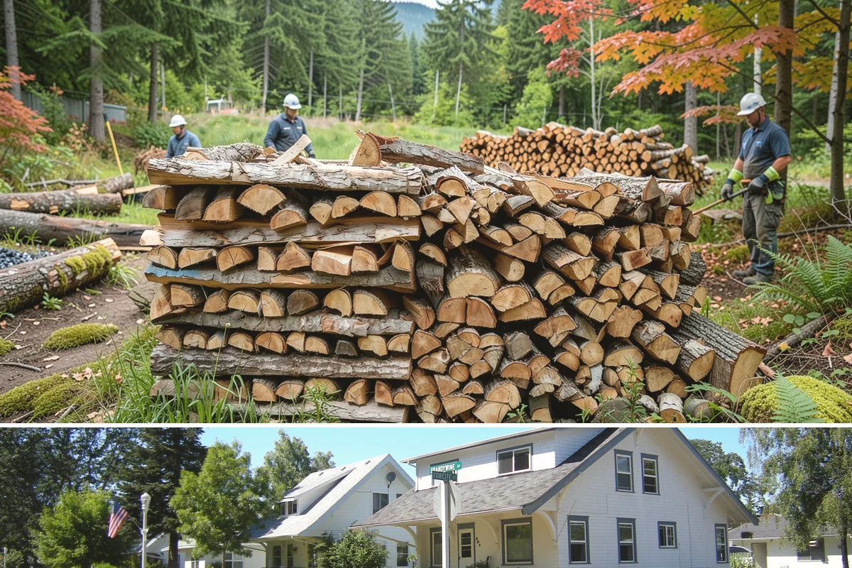Fireplace-Size Firewood in DuPont, Pierce County, WA - Buy in late summer or early fall so your fireplace wood is seasoned and ready for the cold months.